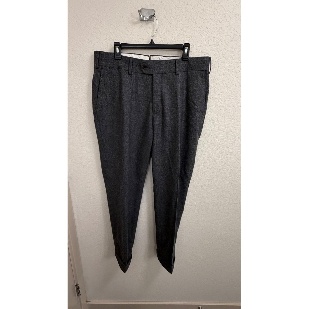 Suitsupply Brescia Trousers Vitale Barberis Canonico Grey Wool Flannel 38R 54